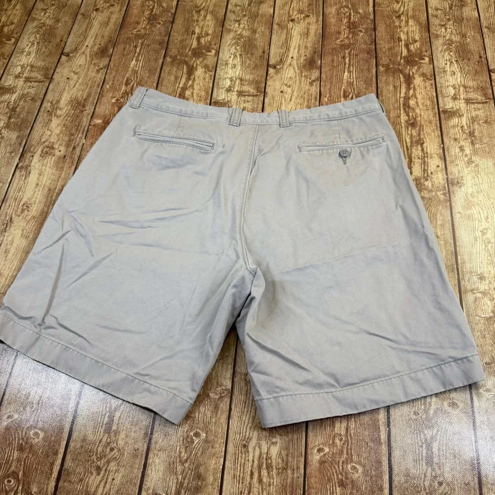 j.crew Chino Shorts Mens 36 Gray Cotton Casual Classic Pockets